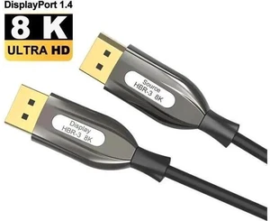 3.3FT Black Fiber Optic DP 1.4 Cable, 32.4Gbps Bandwidth Supports 8K@60Hz 4K@144Hz HDR HDCP2.2 3D for VR Headset Gaming Monitor 3.3FT Black Fiber Optic DP 1.4 Cable, 32.4Gbps Bandwidth Supports 8K@60Hz 4K@144Hz HDR HDCP2.2 3D for VR Headset Gaming Monitor