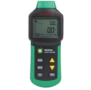 MS5908 True RMS Circuit Analyzer AC Voltage Tester with 5A/8A/10A Load, RCD/GFCI Trip Test, Line Impedance & Wiring Check for Electrical Fault Diagnostics MS5908 True RMS Circuit Analyzer AC Voltage Tester with 5A/8A/10A Load, RCD/GFCI Trip Test, Line Impedance & Wiring Check for Electrical Fault Diagnostics