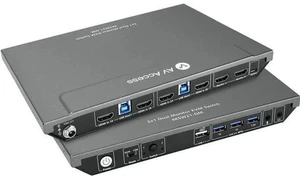 AV Access 2-Port Dual Monitor USB 3.0 KVM Switch, 4K@60Hz, EDID Emulation & Hotkey Switch for Gaming & Workstation AV Access 2-Port Dual Monitor USB 3.0 KVM Switch, 4K@60Hz, EDID Emulation & Hotkey Switch for Gaming & Workstation