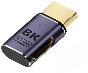 Horizontal Right 90 Degree Flat HDMI 2.1 Extension Adapter, HDMI Male to Female Connector Supports 8K@60Hz UHD HDTV Horizontal Right 90 Degree Flat HDMI 2.1 Extension Adapter, HDMI Male to Female Connector Supports 8K@60Hz UHD HDTV