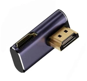 Vertical Left Down 90 Degree Low Profile HDMI 2.1 Extension Adapter, HDMI Male to Female Connector Supports 8K@60Hz UHD HDTV Vertical Left Down 90 Degree Low Profile HDMI 2.1 Extension Adapter, HDMI Male to Female Connector Supports 8K@60Hz UHD HDTV