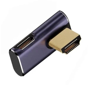 Vertical Right Up 90° Low Profile HDMI 2.1 Extension Adapter, HDMI Male to Female Connector Supports 8K@60Hz UHD HDTV Vertical Right Up 90° Low Profile HDMI 2.1 Extension Adapter, HDMI Male to Female Connector Supports 8K@60Hz UHD HDTV