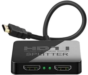 1 in 2 Out 4K HDMI Splitter, Mirror Only Dual Monitor Hub with Sync Audio for PC, Laptop, MacBook, GPU, TV 1 in 2 Out 4K HDMI Splitter, Mirror Only Dual Monitor Hub with Sync Audio for PC, Laptop, MacBook, GPU, TV