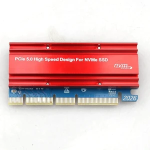 PCIe 5.0 to M.2 NVMe Adapter Card M.2 Key M to PCI-E 5.0 x4 Converter, High-Speed NGFF SSD Expansion for Desktop / Server / Workstation PCIe 5.0 to M.2 NVMe Adapter Card M.2 Key M to PCI-E 5.0 x4 Converter, High-Speed NGFF SSD Expansion for Desktop / Server / Workstation