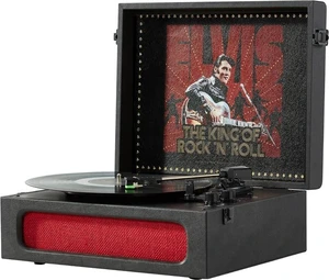 Elvis Bluetooth Protable Record Player 3-Speed Bluetooth Input and Output Turntable Built-in Speakers with Magnetic Cartridge Auto Off - Elvis Presley '68 Elvis Bluetooth Protable Record Player 3-Speed Bluetooth Input and Output Turntable Built-in Speakers with Magnetic Cartridge Auto Off - Elvis Presley '68