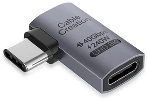 90 Degree Right Angle USB C Male to Female Adapter, 40Gbps 240W PD Type-C Elbow Connector Compatible with Thunderbolt 4 USB4 Laptop Tablet Smartphone 90 Degree Right Angle USB C Male to Female Adapter, 40Gbps 240W PD Type-C Elbow Connector Compatible with Thunderbolt 4 USB4 Laptop Tablet Smartphone