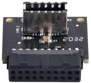 Motherboard USB 3.0 19/20Pin to USB 3.1 Type-E Front Panel Socket Extension Adapter, 5Gbps Gen1 USB-C Header Converter for PC Case Motherboard USB 3.0 19/20Pin to USB 3.1 Type-E Front Panel Socket Extension Adapter, 5Gbps Gen1 USB-C Header Converter for PC Case