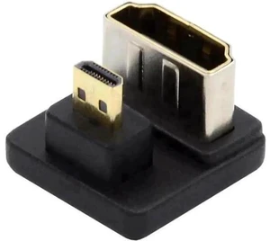 U-Shaped 360° Down Reverse Micro HDMI 1.4 Male to HDMI Female Adapter, Type-D Port Saver U-Shaped 360° Down Reverse Micro HDMI 1.4 Male to HDMI Female Adapter, Type-D Port Saver