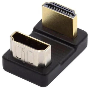 180° Up Angled HDMI Male to Female Extension Adapter, Supports 4K@60Hz 180° Up Angled HDMI Male to Female Extension Adapter, Supports 4K@60Hz