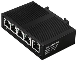 5 Port Industrial Grade Ethernet Switch 100Mbps Unmanaged DIN Rail Network Hub, Metal Housing Wide Voltage DC 5-58V Lightning Protection Temperature Resistant for Factory Automation Security Camera Sy 5 Port Industrial Grade Ethernet Switch 100Mbps Unmanaged DIN Rail Network Hub, Metal Housing Wide Voltage DC 5-58V Lightning Protection Temperature Resistant for Factory Automation Security Camera Sy