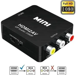 HDMI to 3RCA CVBS Composite AV Converter Adapter, 1080P HDMI to RCA Video Audio Converter Support PAL/NTSC, for PC, Laptop, Xbox, PS4, PS3, Blu-Ray Player, DVD, Camera, HD TV, STB, VHS VCR HDMI to 3RCA CVBS Composite AV Converter Adapter, 1080P HDMI to RCA Video Audio Converter Support PAL/NTSC, for PC, Laptop, Xbox, PS4, PS3, Blu-Ray Player, DVD, Camera, HD TV, STB, VHS VCR