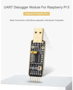 for Raspberry Pi 5 USB to UART Debugger Module,6PIN/3PIN Cable Connecting with Raspberry Pi 5,High Baud Rate Transmission,Supports Mac, Linux, Android, Windows 7/8/8.1/10/11, Black for Raspberry Pi 5 USB to UART Debugger Module,6PIN/3PIN Cable Connecting with Raspberry Pi 5,High Baud Rate Transmission,Supports Mac, Linux, Android, Windows 7/8/8.1/10/11, Black