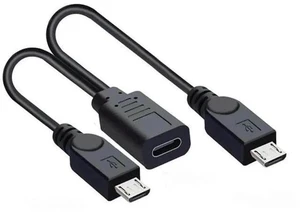 0.3M USB-C 1 to 2 Micro USB Splitter Charging Cable, Dual Micro USB Port Multi Charging Cord for Two Devices Simultaneously 0.3M USB-C 1 to 2 Micro USB Splitter Charging Cable, Dual Micro USB Port Multi Charging Cord for Two Devices Simultaneously