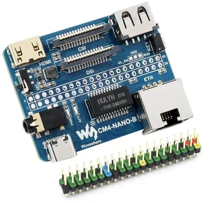 Nano Base Board (B) for Raspberry Pi Compute Module 4, Same Size as CM4, with Standard CM4 Socket, Raspberry Pi 40PIN GPIO, Gigabit Ethernet, USB2.0, DSI, CSI, HDMI, 3.5mm Audio Jack etc. Nano Base Board (B) for Raspberry Pi Compute Module 4, Same Size as CM4, with Standard CM4 Socket, Raspberry Pi 40PIN GPIO, Gigabit Ethernet, USB2.0, DSI, CSI, HDMI, 3.5mm Audio Jack etc.