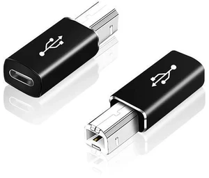 2 Pack USB B Male to USB C Female MIDI Adapter, USB Type B to USB-C Converter Connector Compatible with Printer, Electric Piano, MIDI Keyboard, Laptop, Tablet, All USB-C Devices 2 Pack USB B Male to USB C Female MIDI Adapter, USB Type B to USB-C Converter Connector Compatible with Printer, Electric Piano, MIDI Keyboard, Laptop, Tablet, All USB-C Devices