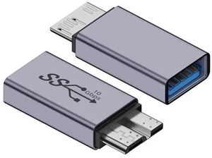 USB 3.1 USB-A Female to Micro USB 3.0 Male Adapter, 10Gbps High Speed Data & Power Transfer Connector for Laptop External SSD Hard Drives USB 3.1 USB-A Female to Micro USB 3.0 Male Adapter, 10Gbps High Speed Data & Power Transfer Connector for Laptop External SSD Hard Drives