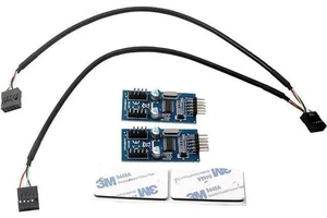 30CM Internal USB2.0 9Pin Header Splitter Cable, 1-to-4 Hub Adapter (1 Male to 2 Male Mainboard USB 2.0 Header Extension Cord) 30CM Internal USB2.0 9Pin Header Splitter Cable, 1-to-4 Hub Adapter (1 Male to 2 Male Mainboard USB 2.0 Header Extension Cord)