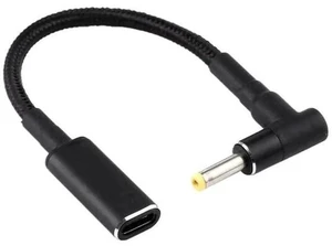 90 Degree Elbow 4.0 x 1.7mm DC Male to USB-C Female Nylon Braided Power Adapter Cable, PD Charging Converter Cord 90 Degree Elbow 4.0 x 1.7mm DC Male to USB-C Female Nylon Braided Power Adapter Cable, PD Charging Converter Cord