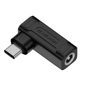 90 Degree Angled DC 5.5x2.1mm Male to USB-C Female Power Adapter, 100W 140W PD Fast Charging Converter for Laptops & Phones 90 Degree Angled DC 5.5x2.1mm Male to USB-C Female Power Adapter, 100W 140W PD Fast Charging Converter for Laptops & Phones