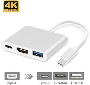 USB-C Multiport Adapter with DP Alt Mode, USB Type-C to 4K HDMI + USB 3.0 + USB-C PD 20V 5A Charging Port Converter, Compatible with MacBook, Chromebook, Galaxy S8/S9, Yoga 900, XPS 13 USB-C Multiport Adapter with DP Alt Mode, USB Type-C to 4K HDMI + USB 3.0 + USB-C PD 20V 5A Charging Port Converter, Compatible with MacBook, Chromebook, Galaxy S8/S9, Yoga 900, XPS 13