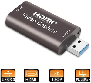 HDMI Video Capture Card 1080P 60Hz USB 3.0 to HDMI Adapter, Live Streaming / Recording / Gaming, Plug-and-Play, No Driver Needed HDMI Video Capture Card 1080P 60Hz USB 3.0 to HDMI Adapter, Live Streaming / Recording / Gaming, Plug-and-Play, No Driver Needed