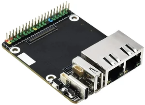 Mini Dual Gigabit Ethernet Base Board Compatible with Raspberry Pi Compute Module 4 CM4/4 Lite, Dual Gigabit Ethernet Ports,1xUSB 2.0 Port,1x40PIN GPIO Header,5V, Type-C Interface Mini Dual Gigabit Ethernet Base Board Compatible with Raspberry Pi Compute Module 4 CM4/4 Lite, Dual Gigabit Ethernet Ports,1xUSB 2.0 Port,1x40PIN GPIO Header,5V, Type-C Interface