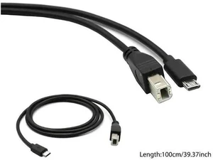 Micro USB Male to USB 2.0 Type-B Male OTG Data Cable for Phone, Tablet & Printer Micro USB Male to USB 2.0 Type-B Male OTG Data Cable for Phone, Tablet & Printer