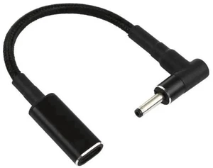 Right Angle 3.0×1.0mm DC to USB-C PD 100W Nylon Braided Power Cable|18.5V~20V Trigger Converter Cord Right Angle 3.0×1.0mm DC to USB-C PD 100W Nylon Braided Power Cable|18.5V~20V Trigger Converter Cord