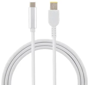 1.5m White USB-C to Big Square Tip PD Laptop Charging Cable for Lenovo ThinkPad / ThinkBook / Xiaoxin Notebooks 1.5m White USB-C to Big Square Tip PD Laptop Charging Cable for Lenovo ThinkPad / ThinkBook / Xiaoxin Notebooks