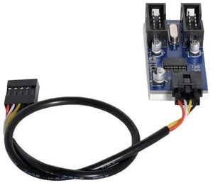 9Pin USB 2.0 Header 1 to 2 Female Extension Cable, Motherboard USB Port Multiplier Hub Adapter 9Pin USB 2.0 Header 1 to 2 Female Extension Cable, Motherboard USB Port Multiplier Hub Adapter