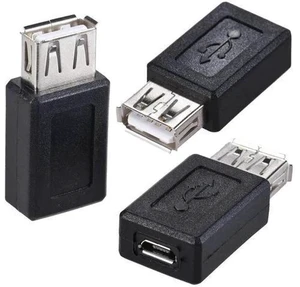 3 Pack USB 2.0 A Female to Micro USB Female Adapter Converter, Bidirectional Connector for Charging & Data Sync 3 Pack USB 2.0 A Female to Micro USB Female Adapter Converter, Bidirectional Connector for Charging & Data Sync