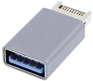 USB 3.1 Type-E Male Front Panel Header to USB 3.0 Type-A Female Adapter, Motherboard Internal Data Converter USB 3.1 Type-E Male Front Panel Header to USB 3.0 Type-A Female Adapter, Motherboard Internal Data Converter