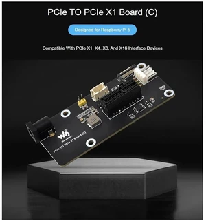 PCIe FFC Connector to Standard PCIe x1 Slot Adapter Expansion Board (C) for Raspberry Pi,Compatible with PCIe X1, X4, X8, and X16 Interface Devices PCIe FFC Connector to Standard PCIe x1 Slot Adapter Expansion Board (C) for Raspberry Pi,Compatible with PCIe X1, X4, X8, and X16 Interface Devices