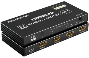 3 in 1 Out HDMI 2.1 Switch, 48Gbps High Speed HDMI Switcher Supports 8K@60Hz, 4K@120Hz, HDR10, CEC & Auto Switching, HDCP 2.3 for PS5, Xbox Series X/S, Nintendo Switch, PC, DVD Player, HDTV 3 in 1 Out HDMI 2.1 Switch, 48Gbps High Speed HDMI Switcher Supports 8K@60Hz, 4K@120Hz, HDR10, CEC & Auto Switching, HDCP 2.3 for PS5, Xbox Series X/S, Nintendo Switch, PC, DVD Player, HDTV