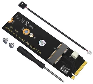 M.2 NGFF A+E Key to M Key Adapter Card WiFi + Bluetooth Module Converter, A+E to M Key M.2 Slot Adapter for Wireless / BT / CNVi Modules M.2 NGFF A+E Key to M Key Adapter Card WiFi + Bluetooth Module Converter, A+E to M Key M.2 Slot Adapter for Wireless / BT / CNVi Modules