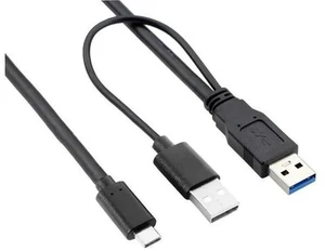 60cm Type-C to Dual USB-A Y Splitter Cable | USB3.0+USB2.0 Combo for External HDD & Laptops 60cm Type-C to Dual USB-A Y Splitter Cable | USB3.0+USB2.0 Combo for External HDD & Laptops
