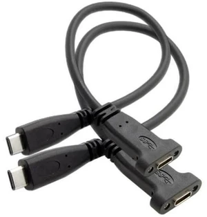 2 Pack 0.2M Panel Mount USB3.1 Gen2 Type-C Male to Female Extension Cable | 10Gbps Data & Fast Charging Cord 2 Pack 0.2M Panel Mount USB3.1 Gen2 Type-C Male to Female Extension Cable | 10Gbps Data & Fast Charging Cord