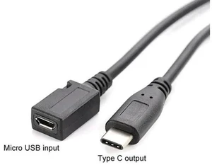 USB C Male to Micro USB Female Converter Cable, Type-C to Micro USB Adapter Cord for Fast Charging & Data Sync, Compatible with MacBook Pro, Android Micro USB Devices USB C Male to Micro USB Female Converter Cable, Type-C to Micro USB Adapter Cord for Fast Charging & Data Sync, Compatible with MacBook Pro, Android Micro USB Devices