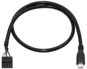 0.5M USB2.0 9/10Pin Motherboard Header to Micro USB 5Pin Female Data Cable | Internal PC Front Panel Conversion Cord 0.5M USB2.0 9/10Pin Motherboard Header to Micro USB 5Pin Female Data Cable | Internal PC Front Panel Conversion Cord