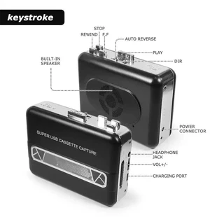 303 Cassette to MP3 Converter Portable Tape Player with Speaker, High-Quality Audio Capture, Direct MP3 Recording to USB Drive/SD Card, No Computer Needed 303 Cassette to MP3 Converter Portable Tape Player with Speaker, High-Quality Audio Capture, Direct MP3 Recording to USB Drive/SD Card, No Computer Needed