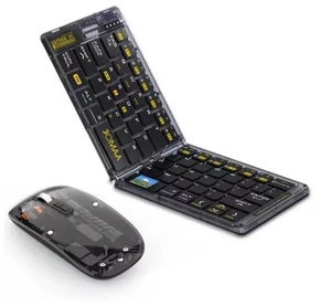 Transparent Foldable Triple-Mode Wireless Keyboard Portable, Quiet Scissor Keys, Multi-Device for Office/Travel Transparent Foldable Triple-Mode Wireless Keyboard Portable, Quiet Scissor Keys, Multi-Device for Office/Travel