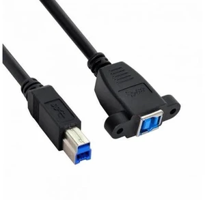 0.5m USB3.0 SuperSpeed Panel Mount Type-B Female to Type-B Male Extension Cable 0.5m USB3.0 SuperSpeed Panel Mount Type-B Female to Type-B Male Extension Cable