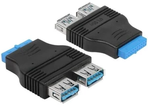 2 Pack 19Pin to Dual USB 3.0 Type A Adapter, Flat Motherboard Header Converter for PC Internal Expansion 2 Pack 19Pin to Dual USB 3.0 Type A Adapter, Flat Motherboard Header Converter for PC Internal Expansion