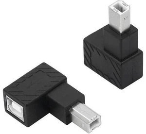 2 Pack 90 Degree Right Angle USB 2.0 Type-B Male to Female Printer Adapter, 480Mbps Plug & Play Connector for PC and Printers 2 Pack 90 Degree Right Angle USB 2.0 Type-B Male to Female Printer Adapter, 480Mbps Plug & Play Connector for PC and Printers