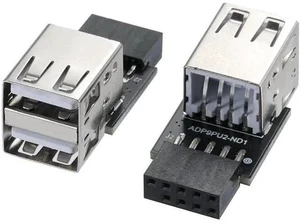 9Pin USB 2.0 Header 1 to 2 Port Dual Layer Splitter Adapter for PC Motherboard 9Pin USB 2.0 Header 1 to 2 Port Dual Layer Splitter Adapter for PC Motherboard