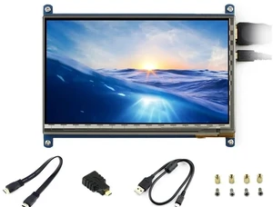 7 inch Capacitive Touch Screen IPS Display HDMI LCD Module 1024x600 Touchscreen for Raspberry Pi 4/3/2/1 Model B/B+/A+/BeagleBone Black/Banana Pi, Windows 10/8.1/8/7 7 inch Capacitive Touch Screen IPS Display HDMI LCD Module 1024x600 Touchscreen for Raspberry Pi 4/3/2/1 Model B/B+/A+/BeagleBone Black/Banana Pi, Windows 10/8.1/8/7