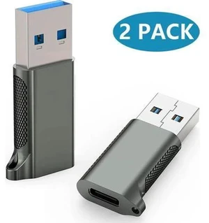 2 Pack USB C Female to USB A Male Adapter USB 3.1 Gen 2, 10Gbps SuperSpeed Type C Converter Support Charging Audio Data Sync for Laptops Phones Power Banks 2 Pack USB C Female to USB A Male Adapter USB 3.1 Gen 2, 10Gbps SuperSpeed Type C Converter Support Charging Audio Data Sync for Laptops Phones Power Banks