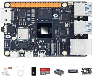 D-Robotics RDK X5 Development Board - 10 Tops AI, 4GB/8GB RAM, Sunrise 5 Chip, Octa-core Cortex A55, MIPI DSI, HDMI, Wi-Fi 6, Bluetooth 5.4, Ready-to-Use (8GB RAM,ROS Control) D-Robotics RDK X5 Development Board - 10 Tops AI, 4GB/8GB RAM, Sunrise 5 Chip, Octa-core Cortex A55, MIPI DSI, HDMI, Wi-Fi 6, Bluetooth 5.4, Ready-to-Use (8GB RAM,ROS Control)