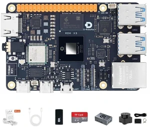 D-Robotics RDK X5 Development Board - 10 Tops AI, 4GB/8GB RAM, Sunrise 5 Chip, Octa-core Cortex A55, MIPI DSI, HDMI, Wi-Fi 6, Bluetooth 5.4, Ready-to-Use (4GB RAM,Lidar Kit) D-Robotics RDK X5 Development Board - 10 Tops AI, 4GB/8GB RAM, Sunrise 5 Chip, Octa-core Cortex A55, MIPI DSI, HDMI, Wi-Fi 6, Bluetooth 5.4, Ready-to-Use (4GB RAM,Lidar Kit)