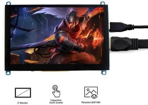 5 inch Capacitive Touch Screen TFT LCD Display 800x480 HDMI LCD for Raspberry Pi, BB Black, Jetson Nano Support Systems Windows 10/8.1/8/7, Game Consoles XBOX360, Nintendo Switch 5 inch Capacitive Touch Screen TFT LCD Display 800x480 HDMI LCD for Raspberry Pi, BB Black, Jetson Nano Support Systems Windows 10/8.1/8/7, Game Consoles XBOX360, Nintendo Switch